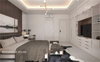Thiết kế giường gỗ biệt thự hiện đại -Vinhomes Thăng Long